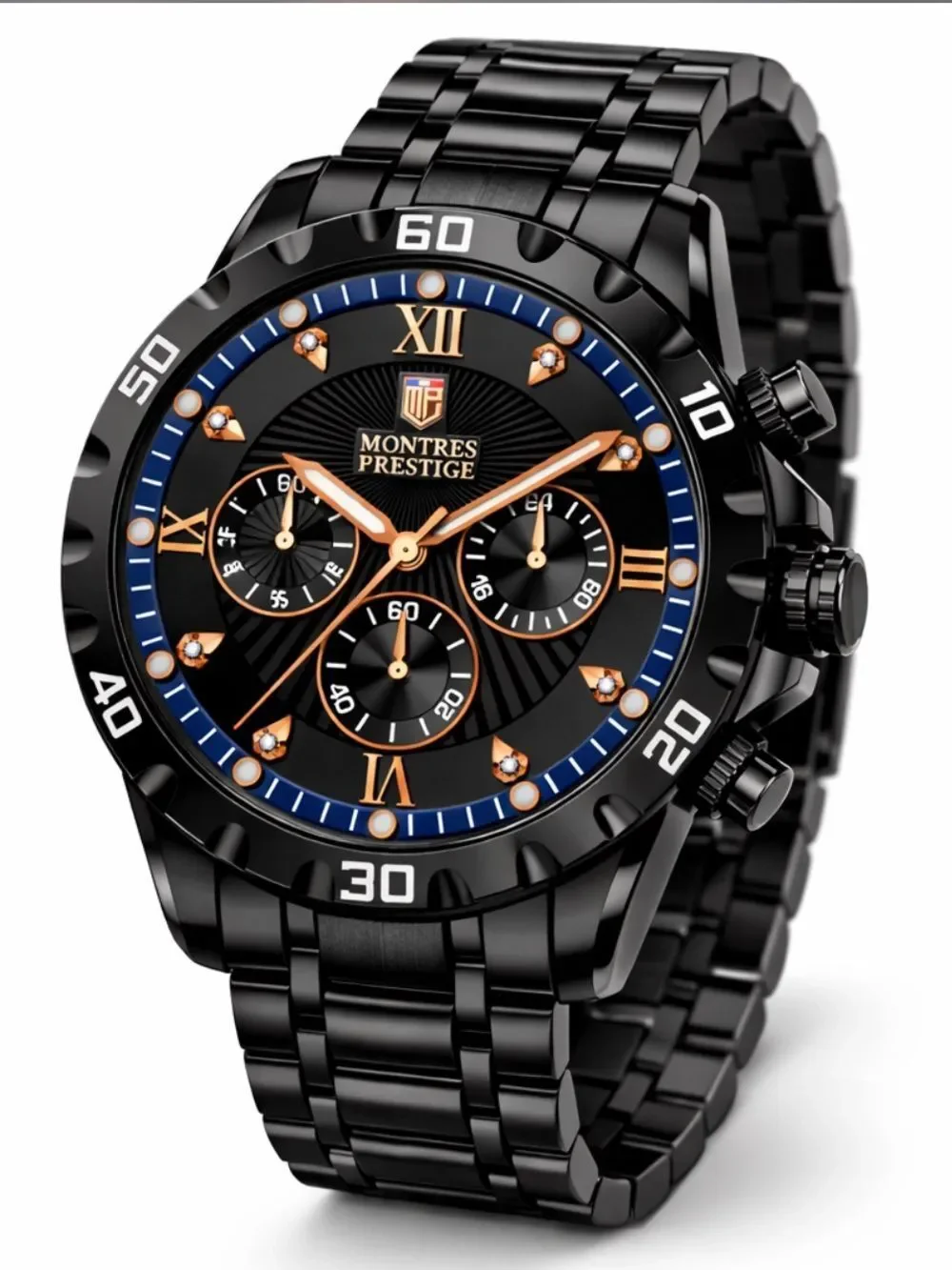 Montres Prestige Men's Watch - 44mm, Black (MPW-0331)